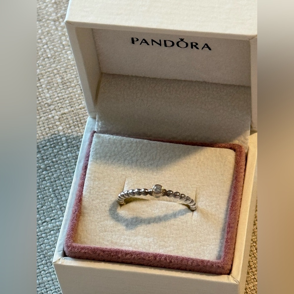 Genuine Evening Star Pandora Retired Stacking Size 7.5